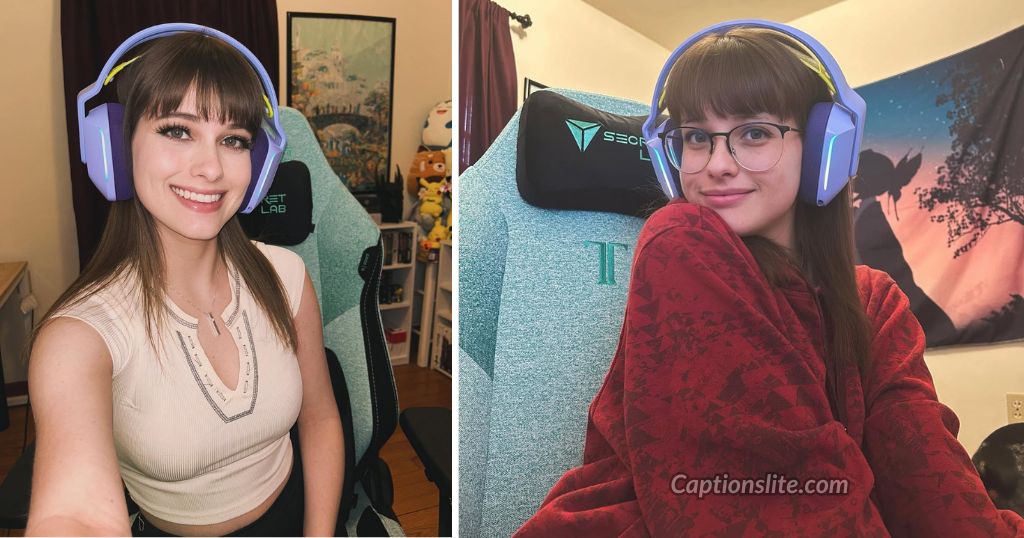In Left Haesicks with headphones enjoying music, and in right side image Haesicks with glasses displaying joyful expressions while playing gamnig.